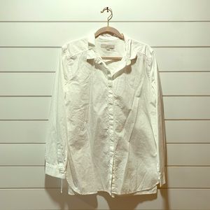 LOFT button down tunic blouse